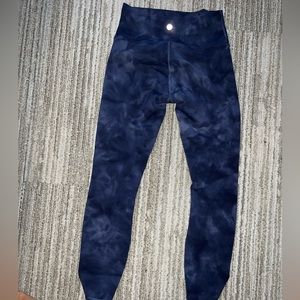 Lululemon wunder under tie-dye pants